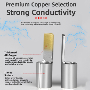 Chất lượng cao brazed đường may đồng lưỡi thiết bị đầu cuối không cách điện dây điện nối cáp Joiner Brass máy thiết bị đầu cuối cao - Product Image 3