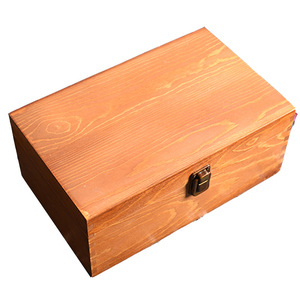 Wooden storage box baby keepsake box