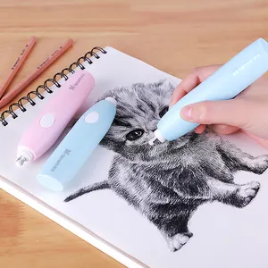 Tenwin 8306 Electric Eraser With Refills Operarted By Battery For Sketch Pencil Drawing School Artist Art Student Using