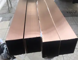 Roségold dekorative Metallrohr Edelstahl Hohl profil rundes oder quadratisches Rohr für die Wand dekoration