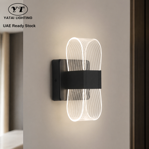 Applique murale LED acrylique moderne 10W CCT sélectionnable, décorative pour intérieur, chambre, salon, couloir - Product Image 1