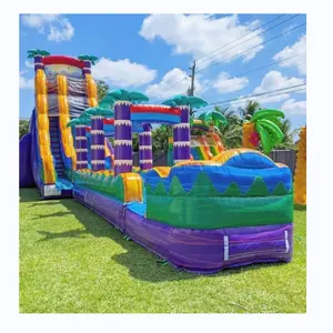 Castillo de jumper para adultos, tobogán gigante al aire libre, Parque Acuático inflable para niños y adultos con piscina, barato, 30 pies, novedad