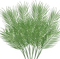 18 branches de feuilles de palmier artificielles de 27 pouces, 6 pièces, grandes plantes artificielles, feuillage de palmier, verdure tropicale, feuilles de palmier