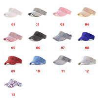 HJH130 femmes dames chapeaux de plage d'été vide Top cristal chapeau diamant pare-soleil casquettes de sport