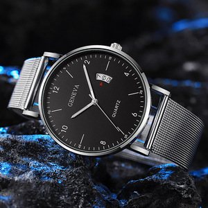 Reloj de negocios para hombre, reloj de cuarzo ultrafino, redondo con fecha, reloj de cuarzo versátil para hombre. - Product Image 4