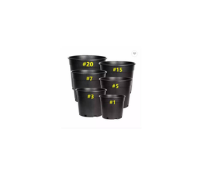 Wholesale Cheap 1 2 3 5 7 10 15 20 Gallon Black Plastic Pot Garden Flower Nursery Plant Bonsai Plastic Pot for Sale
