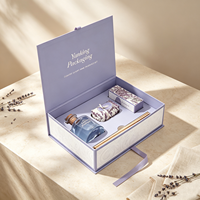 Emballage personnalisé de produits de beauté, boîte en papier magnétique pour parfum, huile d'aromathérapie, sérum, soins de la peau