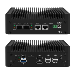 Mini <span class=keywords><strong>PC</strong></span> Pare-feu CWWK N150 avec 2 ports LAN 2.5GbE, double processeur 82599ES 10G SFP+, DDR5, micro-appareil, routeur OPNsense, matériel informatique pour laboratoire domestique - Product Image 1