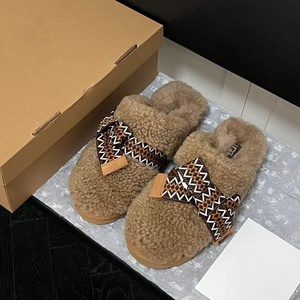 High Quality Luxury <b>Women's</b> <b>Thermal</b> Autumn/Winter <b>Slippers</b>-Customizable Comfort Home Use Genuine Leather Lining Anti-Slip Rubber - Product Image 4