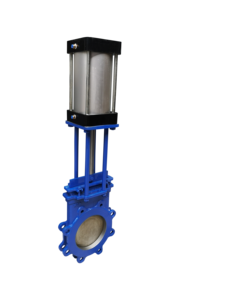 Válvula de cuchilla elevadora neumática con brida de acero al carbono PZ673X-10C personalizada de alta calidad - Product Image 5