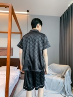 Ensemble Pyjama Kurta Traditionnel Indien en Satin Décontracté Grandes Tailles pour Homme Respirant - 4XL