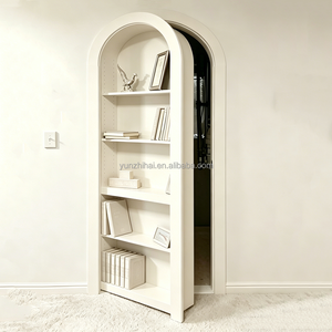 <span class=keywords><strong>Porte</strong></span> de bibliothèque dissimulée en bois naturel avec arche pour bureau et chambre à coucher - Product Image 5
