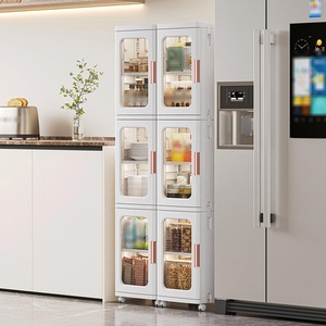 Белый складной шкаф для хранения, органайзер, складной пластиковый контейнер для хранения, узкий шкаф - Product Image 6