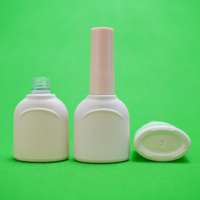 Bouteille de vernis à ongles vide rose de 12ml bouteille opaque en verre en vrac pour couche de base supérieure fabrication de conteneurs de vernis à ongles logo personnalisé