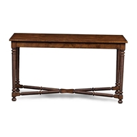 Tables consoles en bois de chêne de haute qualité, style traditionnel antique élégant, pour usage domestique, avec deux tiroirs