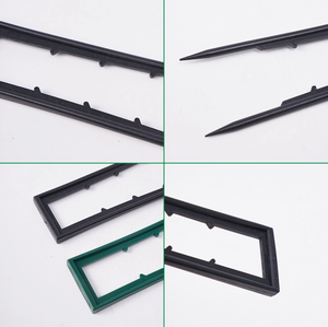 Piquets de jardin en plastique robustes en forme de U de 15 cm, attaches paysagères pour toile de paillage, <span class=keywords><strong>filet</strong></span> anti-insectes et clous de fixation au sol - Product Image 3