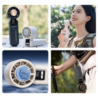 Ventilateur portable turbo 10000 tr/min, batterie 3600 mAh, écran LED, 100 vitesses, pliable, couleur personnalisée, CE FCC, pour maison et hôtel