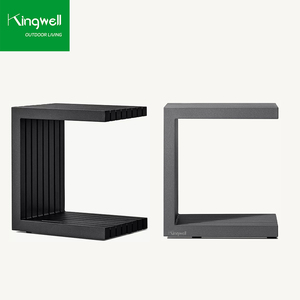 أثاث خارجي فاخر من الألومنيوم مقاوم للعوامل الجوية، طقم أريكة على شكل حرف L للفنادق والفيلات والحدائق والساحات - Product Image 3