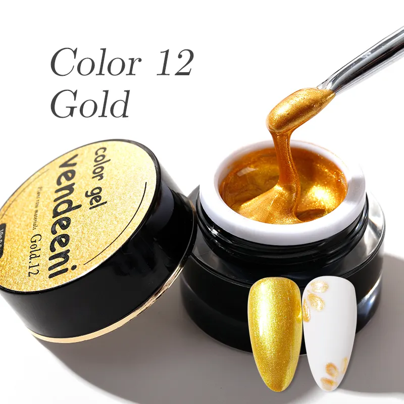 VDN Gel Paint Polish Soak Off Gel Nail Polish 3D Metal Painting Gel Professional supplies Nail Products Salon Cosmetics