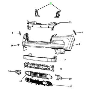 Deflectores de Protección de Plástico para Jeep Cherokee 68210065AD 68210064AD para Modelos 2014-2018 - Product Image 4