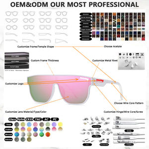 Vente en gros transfrontalière de lunettes Offre Spéciale TR90 UV400 Design personnalisé Lunettes de soleil polarisées à sens avancé pour hommes et femmes - Product Image 2
