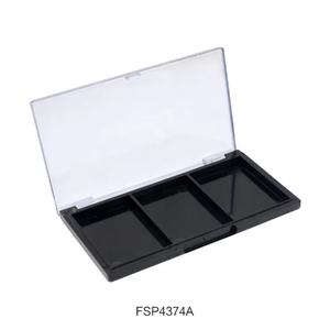 Boîte à poudre carrée en plastique vide, contenants à blush personnalisables avec logo, flacon vide pour poudre, palette à fards à paupières vide - Product Image 1