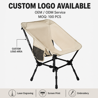 Chaise de camping ultralégère en aluminium personnalisée, chaise pliante compacte portable avec sac de transport pour la randonnée en sac à dos, la randonnée en plein air