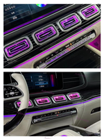 Buse de ventilation à LED pour Benz GLE GLS W167 X167 GLS63 GLE53 Lampe de toit ouvrant Haut-parleur Tweeter Couvercle de porte Ambient Accessoires d'intérieur