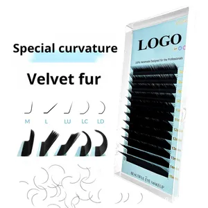 LC/LD/M Faux <span class=keywords><strong>cils</strong></span> incurvés spéciaux non incurvés importés Dense Mat Noir Stock 25mm 3D <span class=keywords><strong>CC</strong></span> Curl Extension de <span class=keywords><strong>cils</strong></span> - Product Image 1