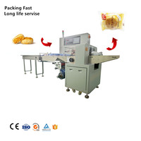 Hochwertige automatische horizontale Kissen verpackungs maschine für Lebensmittel Multifunktion ale Motors ch raube zum Befüllen von Brotkeks-Kunststoff papier
