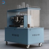 Conteneur d'usine personnalisable, étagère de marché commerciale, chariot de vente en fer forgé, comptoir de caisse pour café, chariot à snacks