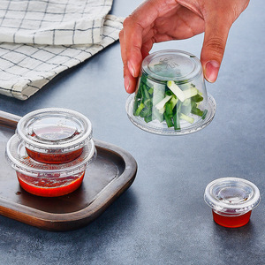 Wholesale Sauce Cup Disposable Plastic Round Thickened Seasoning Dipping Sauce Takeaway Packaging <b>Box</b> <b>Small</b> <b>Lunch</b> <b>Box</b> - Product Image 3
