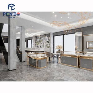 New High End Tempered <strong>Glass</strong> Luxury Jewelry <strong>Display</strong> <strong>Showcase</strong> Store Jewelry <strong>Display</strong> Counter Retail Watch Shop Interior Design - Product Image 5