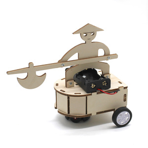 Kit de Ciencia DIY de Soldado Antiguo de Madera para Niños, Juguete Educativo con Motor a Pilas y Ruedas - Product Image 1
