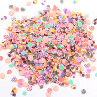 1KG Hot Selling 5mm Polymeerklei Fruitplakjes Gemengde Sprinkles Zachte Klei Slime Figuur Decoratie DIY Vulling Accessoires