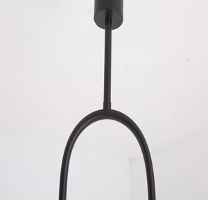 Zeal Lighting Tendering Black Linear LED Glass Ball Hanging <b>Chandelier</b> Modern Nordic Pendant Light - Product Image 3