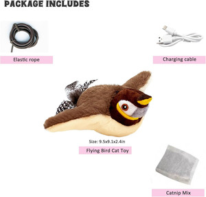 Nuevo Juguete Ecológico para Gatos, Desmontable, Interactivo, con Alas Móviles Automáticas y Sonidos Simulados de Pájaros, para Gatitos - Product Image 2