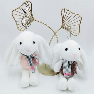 Xách tay 20cm Dễ Thương Ren mềm thêu thỏ Thú nhồi bông búp bê phục sinh Bunny Keychain đồ chơi cho trẻ sơ sinh vật nuôi đầy PP bông - Product Image 2