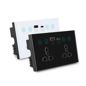 مقابس ومنفذ جداري 13a * 86 مع تحكم صوتي ذكي للحياة المنزلية من LEDEAST Tuya Zigbee يدعم Alexa Google - Product Image 1