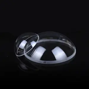 Lente de cúpula de vidro hemisférica esférica sem revestimento de material de vidro óptico de alta transparência BK7/K9