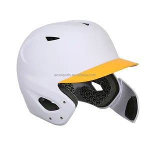 Helm Softball Bisbol Dua Warna Tunggal Kustom Profesional Helm Pelindung Standar Keselamatan Bisbol Batting