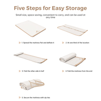 Matelas Gonflable 2 Places avec Pompe PVC Pliable Ultraléger pour Camping