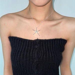 Collier simple en forme d'étoile de mer pour femme, chaîne de clavicule tendance pour le quotidien, 15g, origine Yiwu - Product Image 4