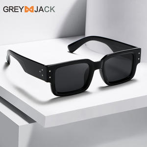 Lunettes de soleil rétro carrées pour hommes, monture TR90, noires, polarisées UV400, verres TAC Type 3, style mode Hong Kong - Product Image 4