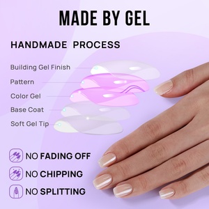 Ongles artificiels carrés courts BTArtbox, design donut glacé, faux ongles de haute qualité, gels doux, ongles à presser de luxe - Product Image 3