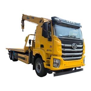 Heavy Duty 6x4 <b>Flatbed</b> Tow <b>Truck</b> with Knuckle Boom Crane Slidebed Wrecker Rollback Recovery <b>Truck</b> Boom <b>Truck</b> - Product Image 6