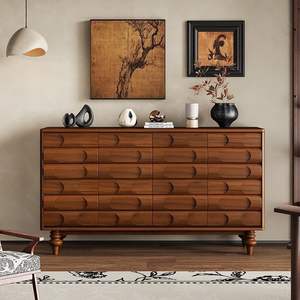 Aparador de madera maciza con múltiples compartimentos y almacenamiento organizado para comedor, sala de estar, entrada, uso adulto - Product Image 3