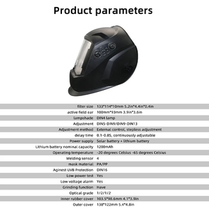 Máscara de Soldadura con Visión Amplia Eara 4, Sensor de Arco DIN5-DIN13, Oscurecimiento Automático Solar, TIG MIG MMA, Color Real, Casco de Soldador - Product Image 4