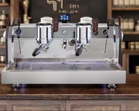 EM-100 maison meilleure qualité haricot à tasse Intalian 9Bar rotatif Double groupes Smart Commercial semi-automatique Machine à café expresso