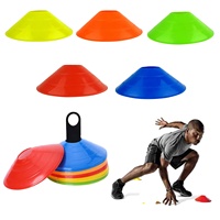 Vente en gros de cônes de disque de sport scolaire pour les jeunes pour l'entraînement au football et au basket-ball Cônes en matériau PE avec sac de transport et support